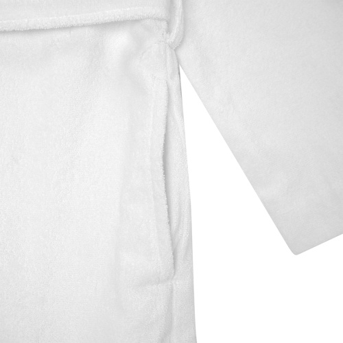Халат махровый из чесаного хлопка белого цвета из коллекции essential фото 5