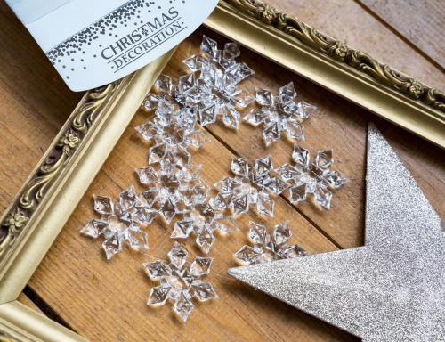 "Бриллиантовые снежинки" для декорирования, акрил, прозрачные, 50 г, разные модели, Koopman International фото 2