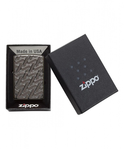Зажигалка Zippo Armor™, покрытие High Polish Black Ice®, латунь/сталь, чёрная, глянцевая фото 4