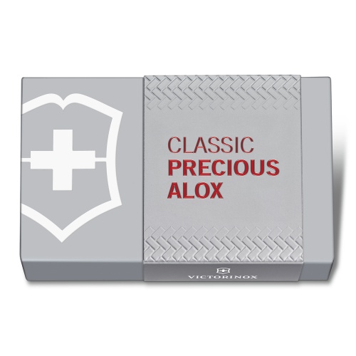 Нож-брелок Victorinox Classic SD Precious Alox, 58 мм, 5 функций, "Iconic Red" (подар. упаковка) фото 4