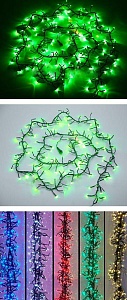 Электрогирлянда Фейерверк Cluster Lights 200 зеленых микроламп 2 м, зеленый ПВХ, соединяемая, IP20, SNOWHOUSE