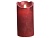 Светодиодная восковая свеча ПРАЗДНИЧНАЯ, с глиттером, красная, тёплый белый LED-огонь колышущийся, 7.5x15 см, батарейки, таймер, Kaemingk (Lumineo)