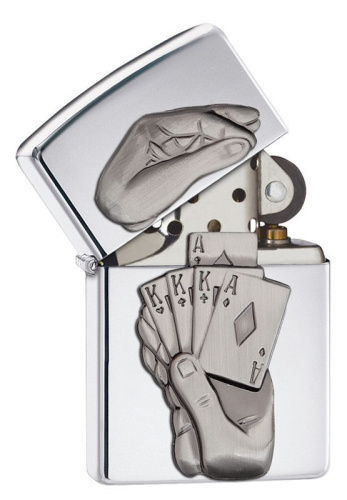 Зажигалка ZIPPO Classic с покрытием High Polish Chrome, латунь/сталь, серебристая, 36x12x56 мм, 28837 фото 2