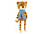 Мягкая игрушка Тигрёнок Санни в голубом шарфике, 21 см, ORANGE TOYS