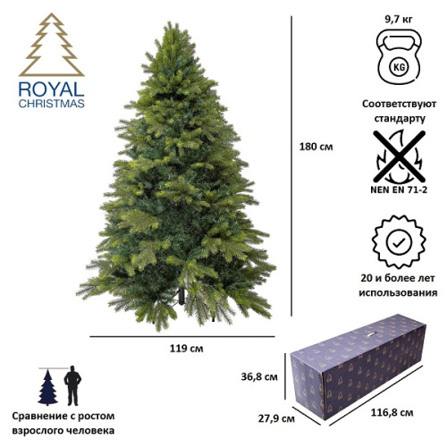 Елка искусственная Royal Christmas Nordland Premium PE/PVC фото 3
