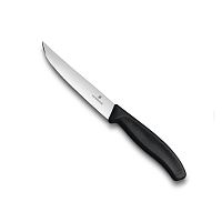 Нож Victorinox для стейков и пиццы Gourmet, 12 см прямое, черный