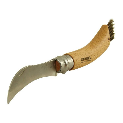 Нож грибника Opinel №8, рукоять бук, блистер фото 2