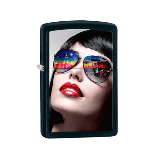 Зажигалка ZIPPO Classic с покрытием Black Matte, латунь/сталь, чёрная, матовая, 36x12x56 мм, 29090