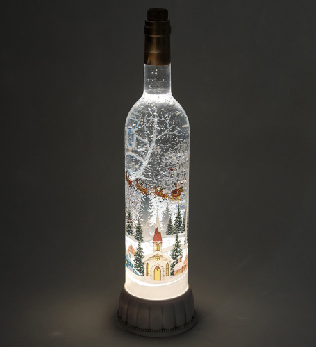 XM-843/2 Новогодняя бутылка с подсветкой фото 5