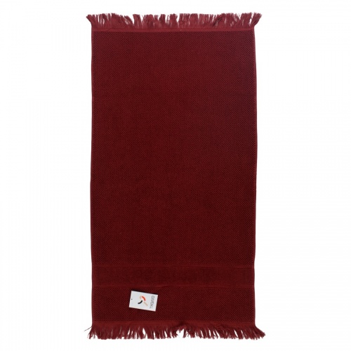 Полотенце для рук декоративное с бахромой бордового цвета essential 50х90 фото 2