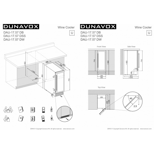 Винный шкаф Dunavox DAU-17.57 фото 5