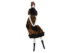 Интерьерная кукла "Мадемуазель с сумочкой", полиэстер, 26х3х47 см, Edelman