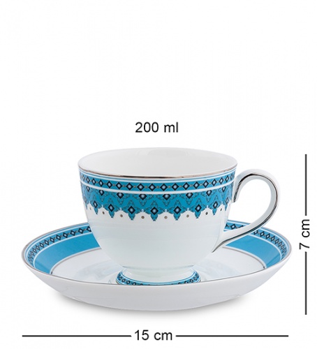 JK-188 Чайный набор на 2 перс. "Византия" (Band-E-Rumi Pavone) фото 2