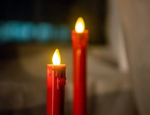 Свечи столовые "Элит", красные, тёплые белые LED-огни колышущиеся, набор 2 шт., 20 см, Peha Magic фото 3
