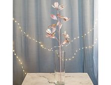 Декоративная ветка ВОЛШЕБНАЯ МАГНОЛИЯ, светло-розовая, текстиль, 64 см, Winter Deco