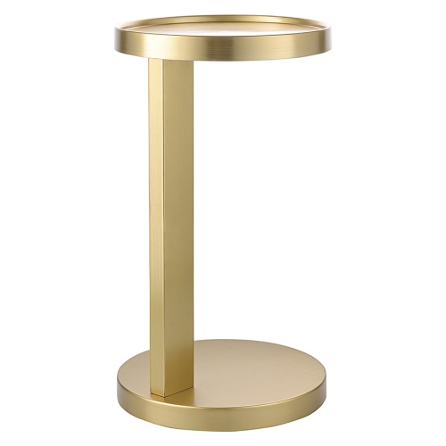Столик приставной yanis, D25,5 см, золотой фото 3