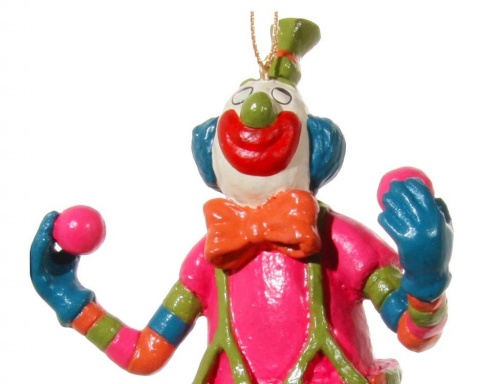 Ёлочная игрушка "Клоун-жонглёр", полистоун, 12.5 см, SHISHI фото 2