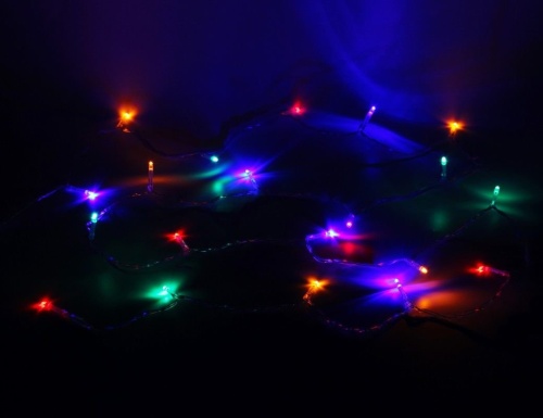 Гирлянда "Цветные капельки", разноцветные LED-огни, прозрачный провод, батарейки, Koopman International фото 2