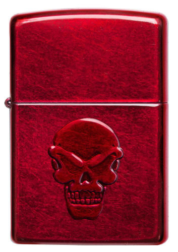 Зажигалка Zippo Doom с покрытием Candy Apple Red, латунь/сталь, красная, глянцевая, 36x12x56 мм фото 6