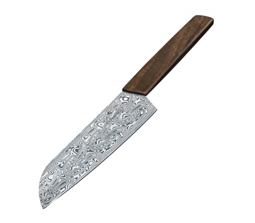Нож Victorinox сантоку, лезвие 17 см прямое, коричневый (подар. упак.) фото 2