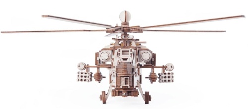 Конструктор 3D деревянный Lemmo Вертолет Ночной охотник фото 6
