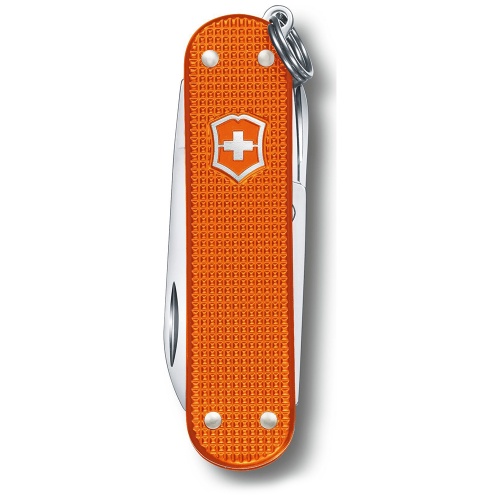 Нож-брелок Victorinox Classic Alox LE 2021, 58 мм, 5 функций, алюминиевая рукоять, оранжевый фото 2