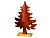 Декоративная настольная ёлка ЛАРТОН, искусственная кожа, коричневая, 36 см, Boltze