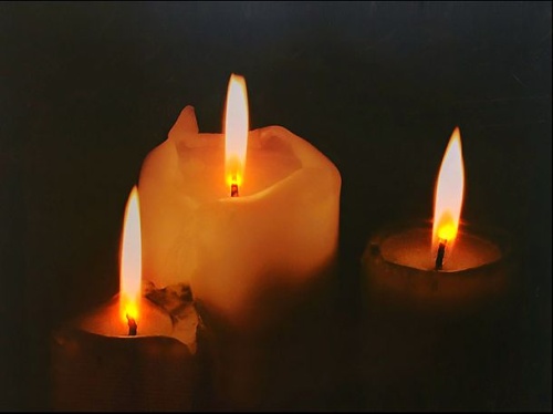 Светодиодное настенное панно "Горящие свечи" с LED огнями, 30х40 см, Kaemingk фото 2
