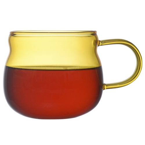 Чайник стеклянный с двумя чашками, 1,2 л, желтый фото 7