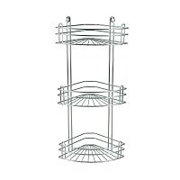 RUS-385025-3 Zn Полка для ванной 3-ярусная угловая, Rosenberg