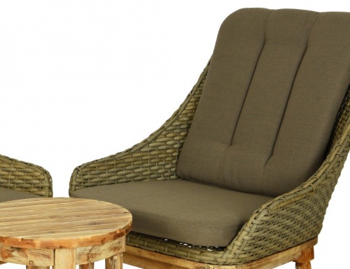 Комплект дачной мебели "Канны" (2 кресла, столик), искусственный ротанг, Kaemingk фото 2