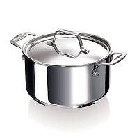 Кастрюля BEKA CHEF 7 л (26 см) с зеркальной полировкой, из нержавеющей стали, серого цвета