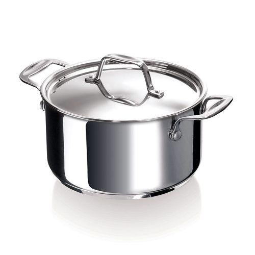Кастрюля BEKA CHEF 7 л (26 см) с зеркальной полировкой, из нержавеющей стали, серого цвета