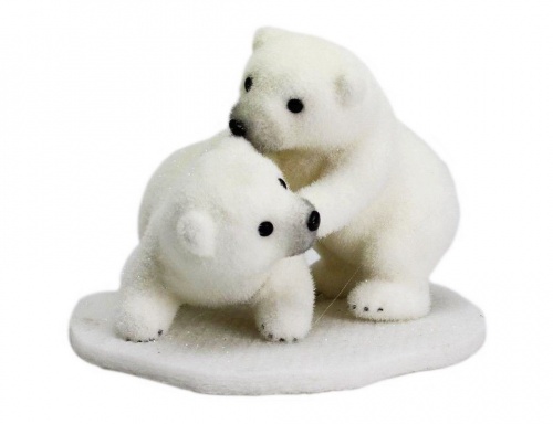 Новогодняя фигурка "Медвежатки", белая, 22.5х15.5 см, Peha Magic фото 2