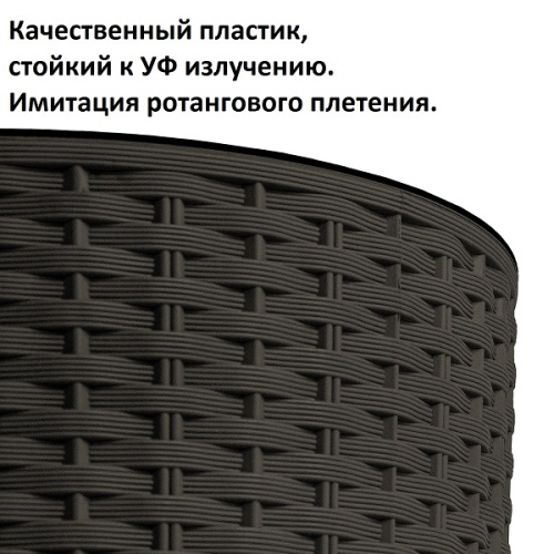 Кашпо для цветов Prosperplast Rato Round 15.3+15 л фото 3