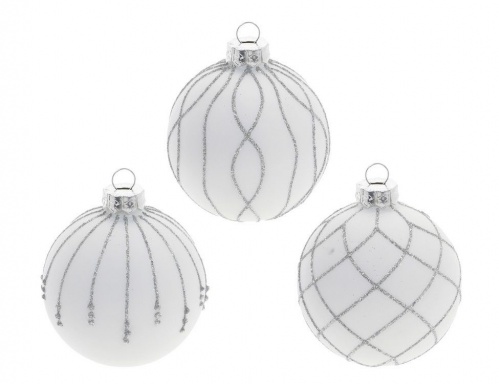 Набор стеклянных ёлочных шаров "Леджьеро", 8 см (упаковка 12 шт.), Koopman International