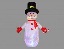 Надувная фигура "Снеговик с леденцом" (с разноцветной подсветкой), 1.8 м, Peha Magic