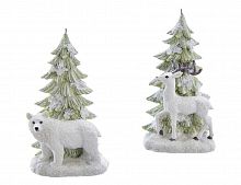 Ёлочная игрушка "Снежный зверь у ёлочки", полистоун, 11.4 см, разные модели, Kurts Adler