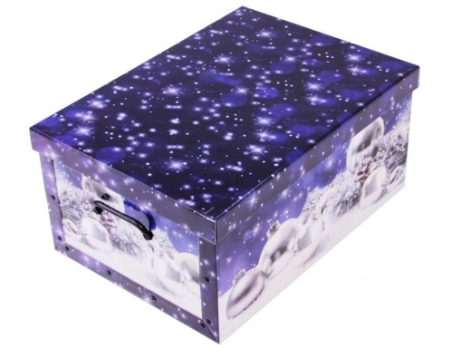 Коробка для хранения ёлочных игрушек "Новогодние мотивы", 50х24х39 см, разные модели, Koopman International фото 4