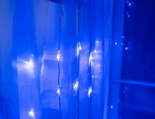 Световой занавес "Водопад", эффект 'стекания', LED-огни, контроллер, прозрачный провод PVC, SNOWHOUSE фото 2