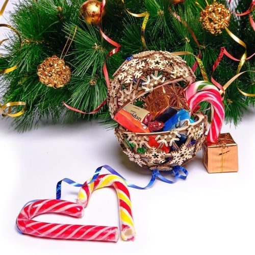 Новогоднее украшение, елочный шар, деревянный конструктор Wood Trick Рождественский Шар фото 3