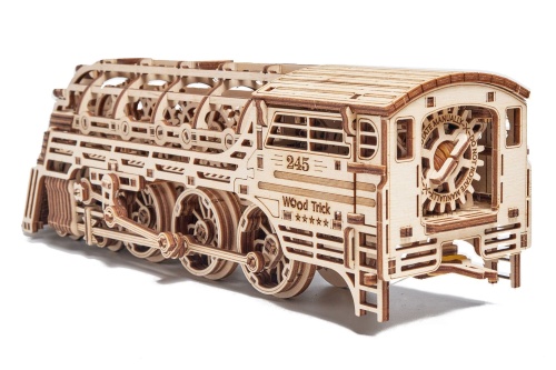 Механическая деревянная сборная модель Wood Trick Поезд Атлантический экспресс фото 9