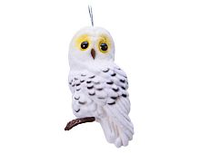 Ёлочная игрушка БАРХАТИСТАЯ СОВУШКА, пластик флокированный, 8 см, Kaemingk (Decoris)