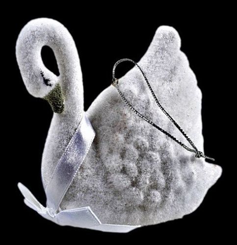 Елочная игрушка "Лебедь" заснеженный, белый, 10х5см, Kaemingk