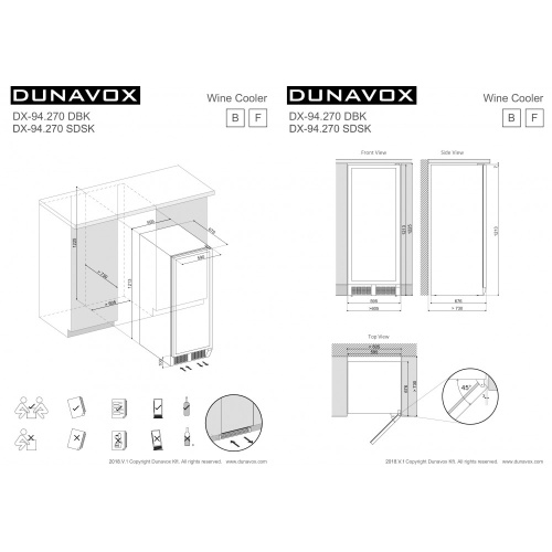 Винный шкаф Dunavox DX-94.270DBK фото 10