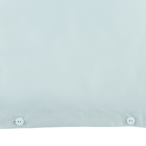 Комплект постельного белья двуспальный из сатина голубого цвета из коллекции essential фото 4