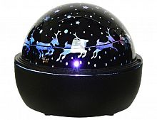 Настольный проектор "Полёт санты в звёздном небе", LED-огонь, смена цветов, 16x13 см, таймер, батарейки, Kaemingk