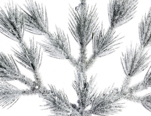 Хвойная Снежинка Аврора заснеженная с блестками, "Литая" 100% (Kaemingk) фото 2