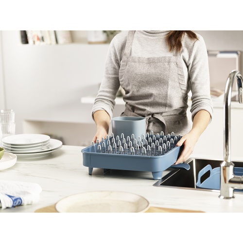 Сушилка для посуды раздвижная extend, синяя фото 8
