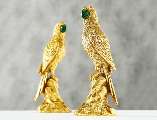 Декоративная статуэтка "Попугай арнольд", полирезин, золотой, 26 см, разные модели, Boltze фото 3